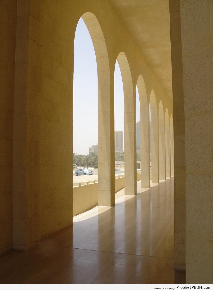 Arches Of The Al Fateh Grand Mosque In Manama, Bahrain