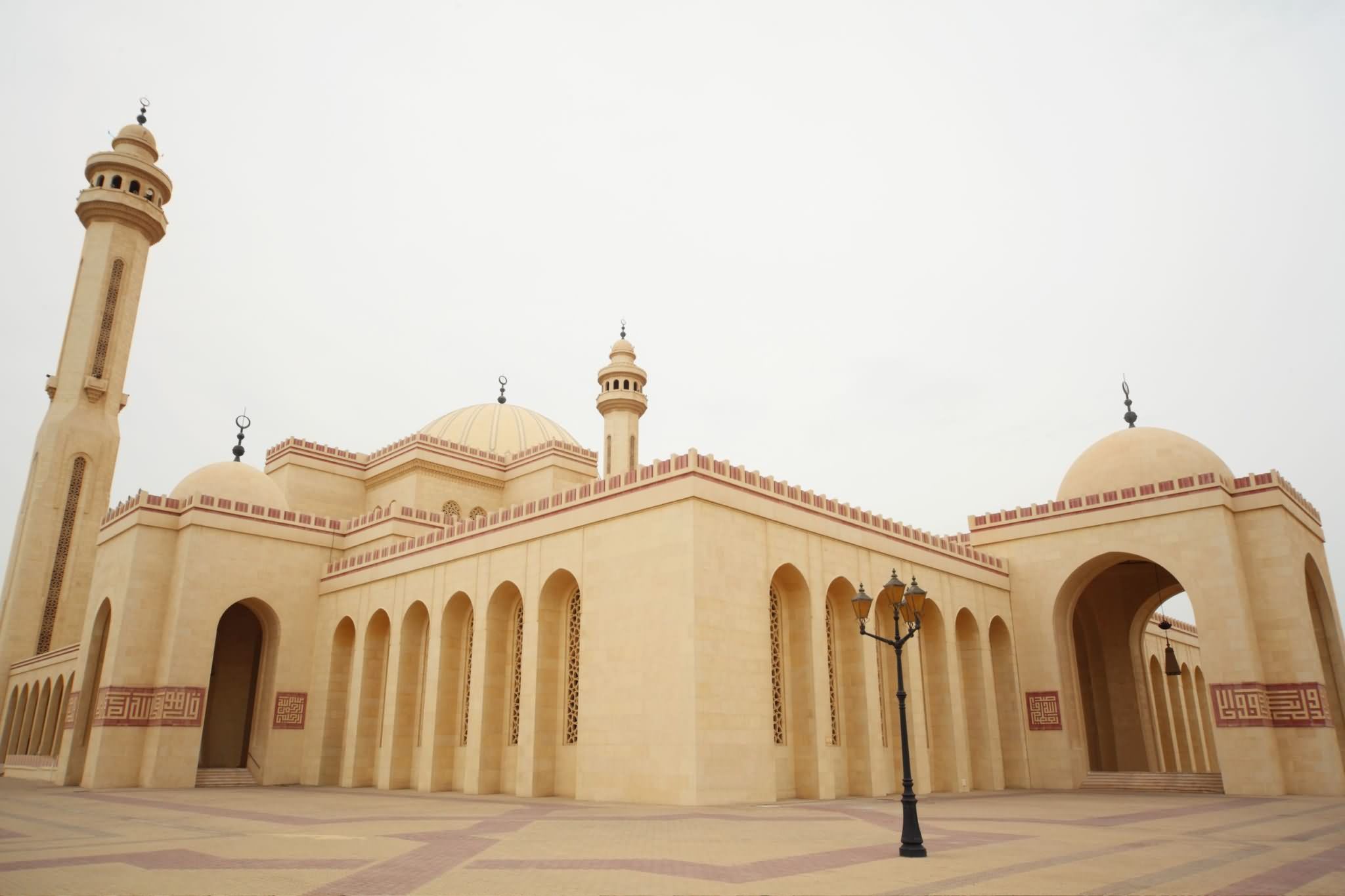 Facade Of Al Fateh Grand Mosque In Bahrain