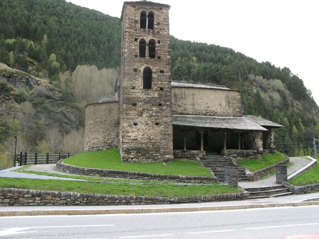 Front View Of The Sant Joan de Caselles Church From Road