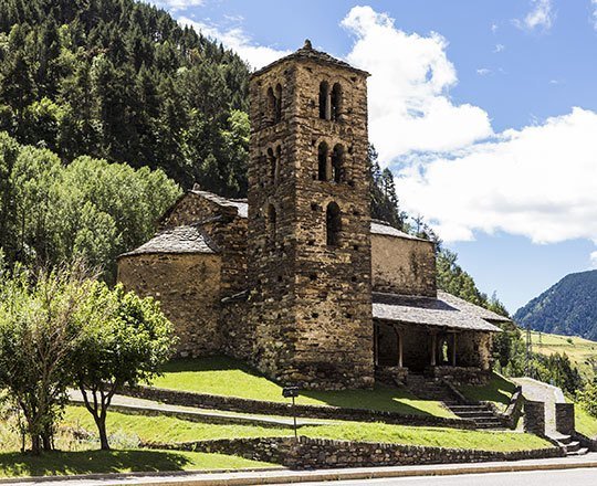 Front View Of The Sant Joan de Caselles Church