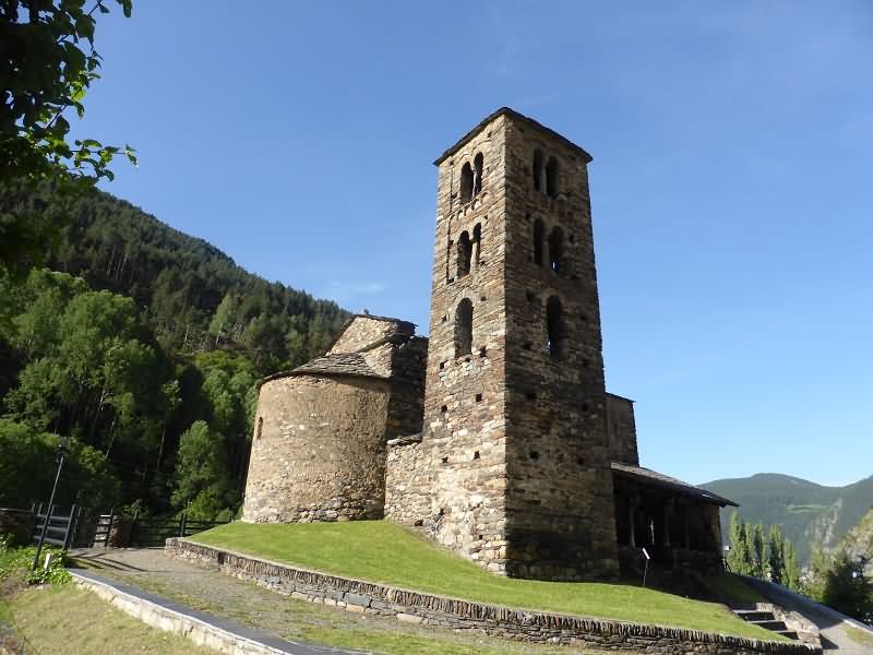 Roadside View Of The Sant Joan de Caselles Church