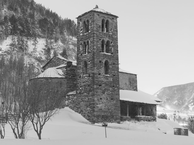 Sant Joan de Caselles Church View During Winter Season