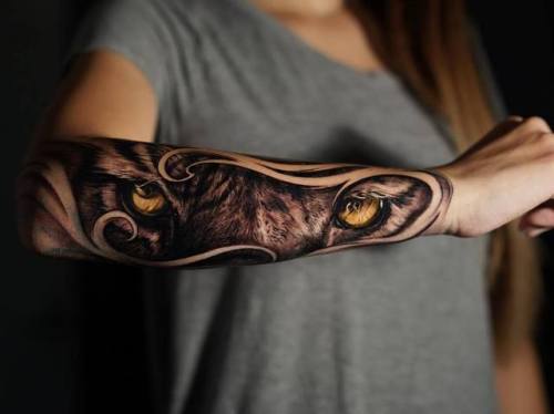 on outer tattoo thigh With & Tiger 60 Tattoos Eye Best Meanings  Designs