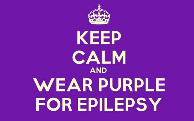 Keep calm and wear purple for epilepsy Purple Day