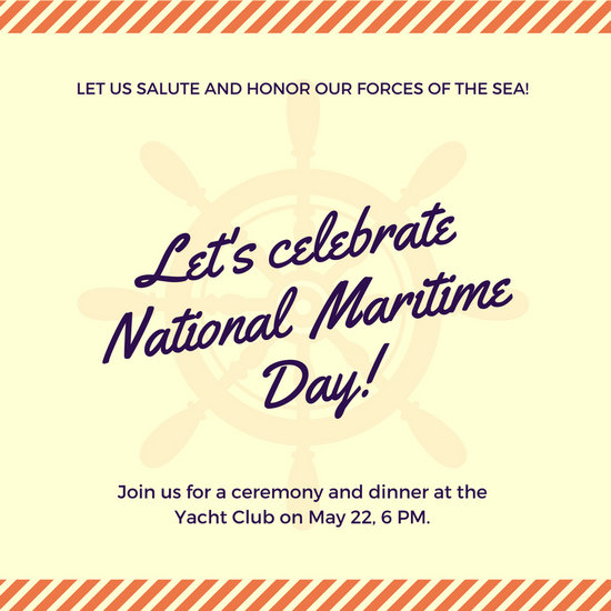 Let’s celebrate National Maritime Day card