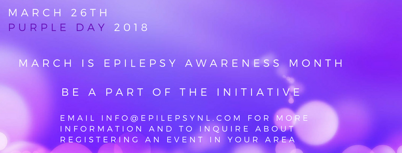 March 26th Purple Day 2018 March is epilepsy awareness month