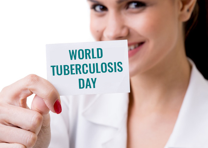 girl with World Tuberculosis Day note in hand