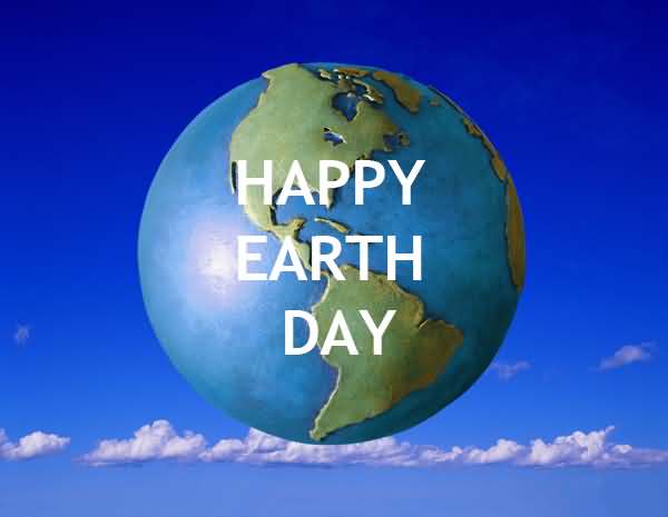 Happy earth day earth globe