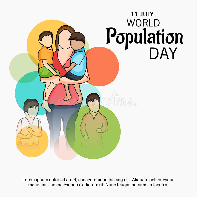 11 july World Population Day family illustration