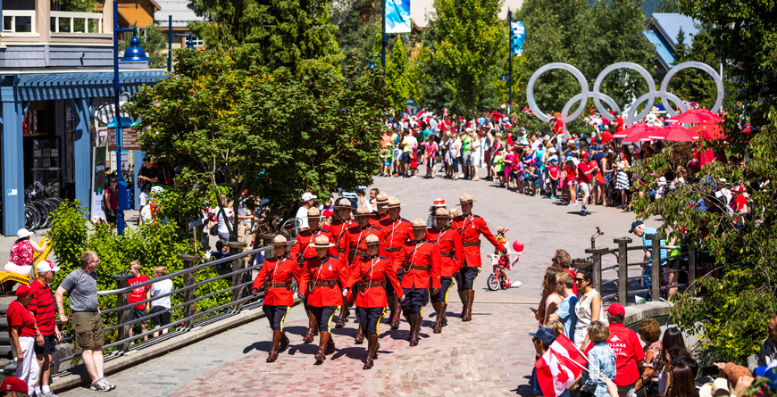 Canada day parade in whistler