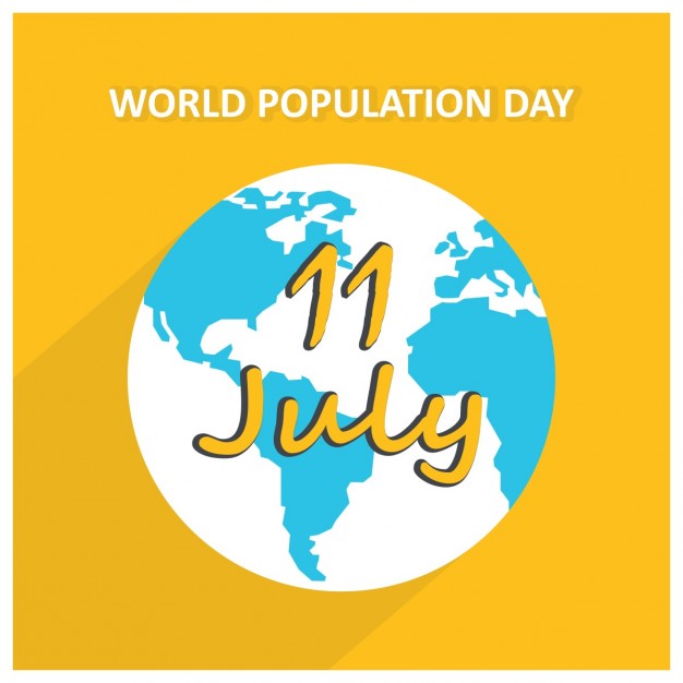 World Population Day 11 july greeting card