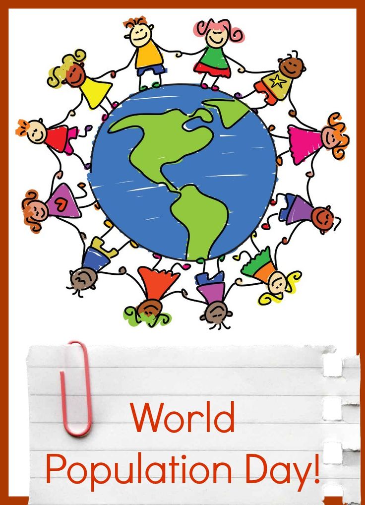 World Population Day hand made greeting card