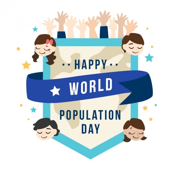 happy World Population Day greeting card