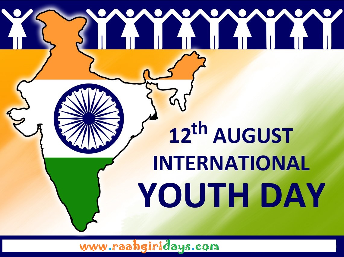 12th august International Youth Day indian map