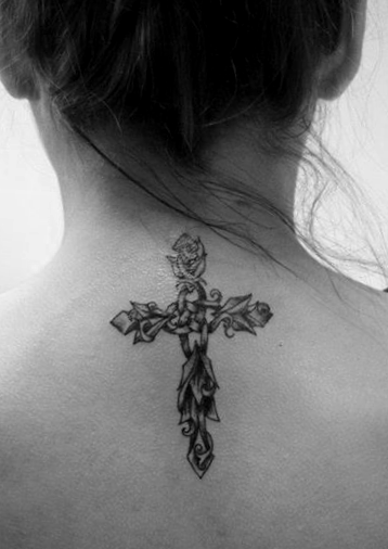 View Cross Tattoos For Women On Back Of Neck Gallery