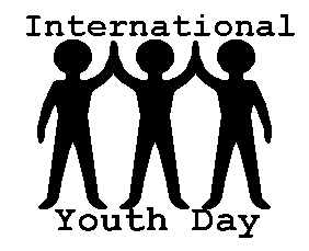 International Youth Day black silhouettes