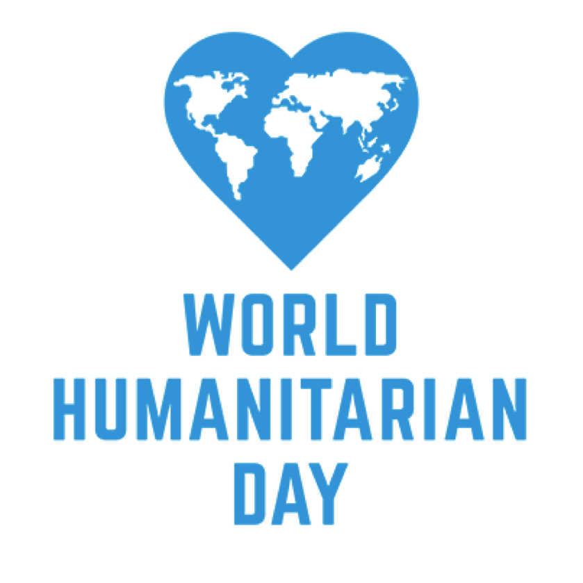 World Humanitarian Day heart world map picture