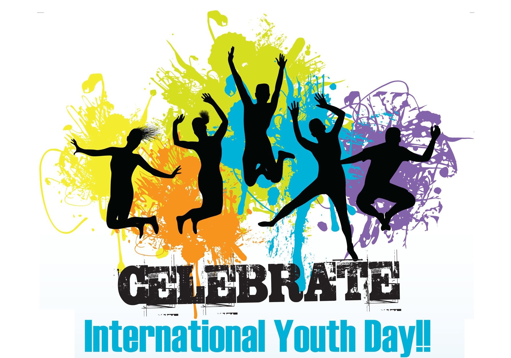 celebrate International Youth Day colorful illustration