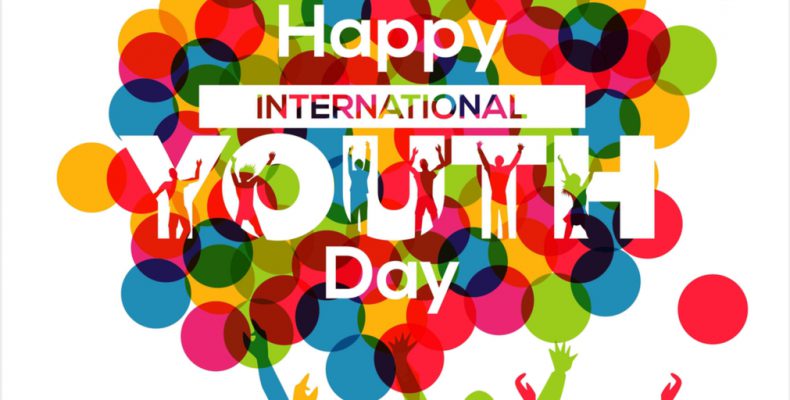 happy International Youth Day greeting card