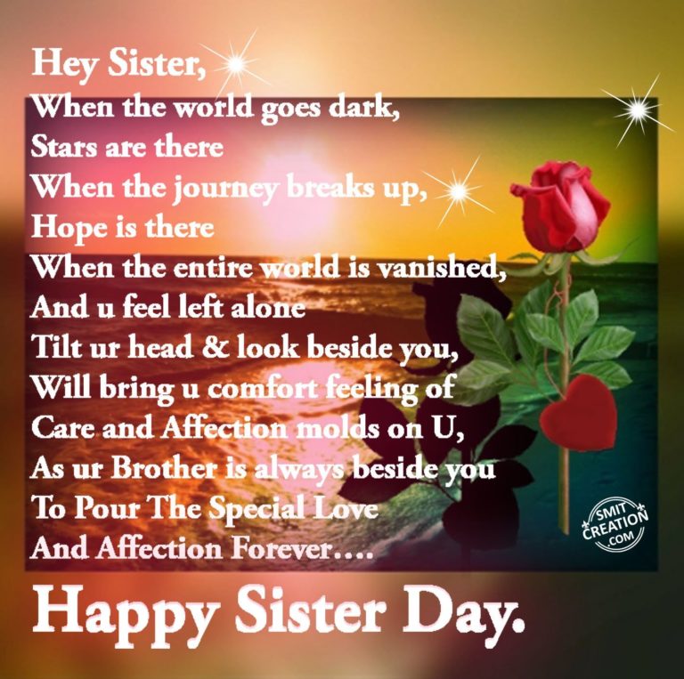 happy Sister’s Day greeting card for sister