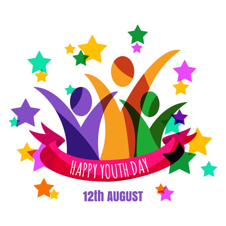 happy youth day 12th august greeting card