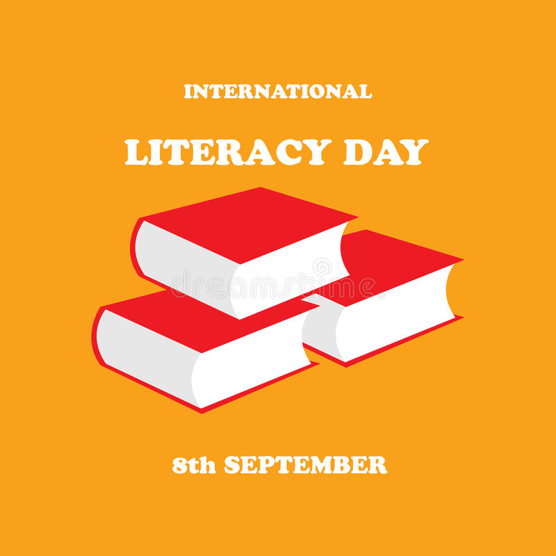 International Literacy Day 8th september books illustration