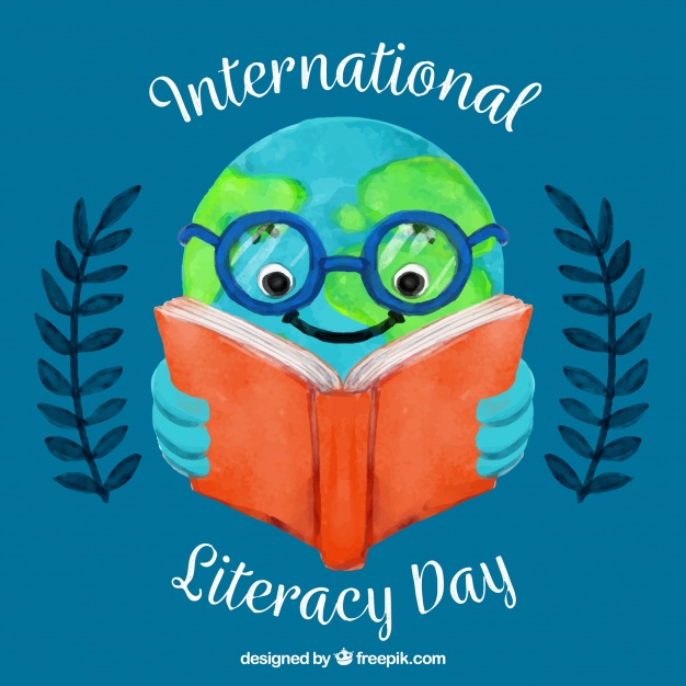 International Literacy Day earth reading book