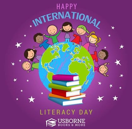 happy International Literacy Day greeting card