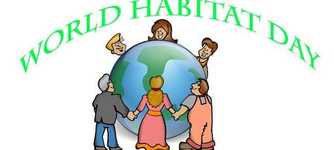 World Habitat Day people around earth globe