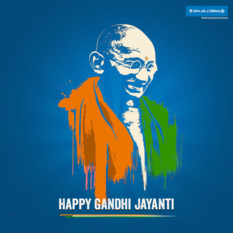 happy gandhi jayanti 2018 card