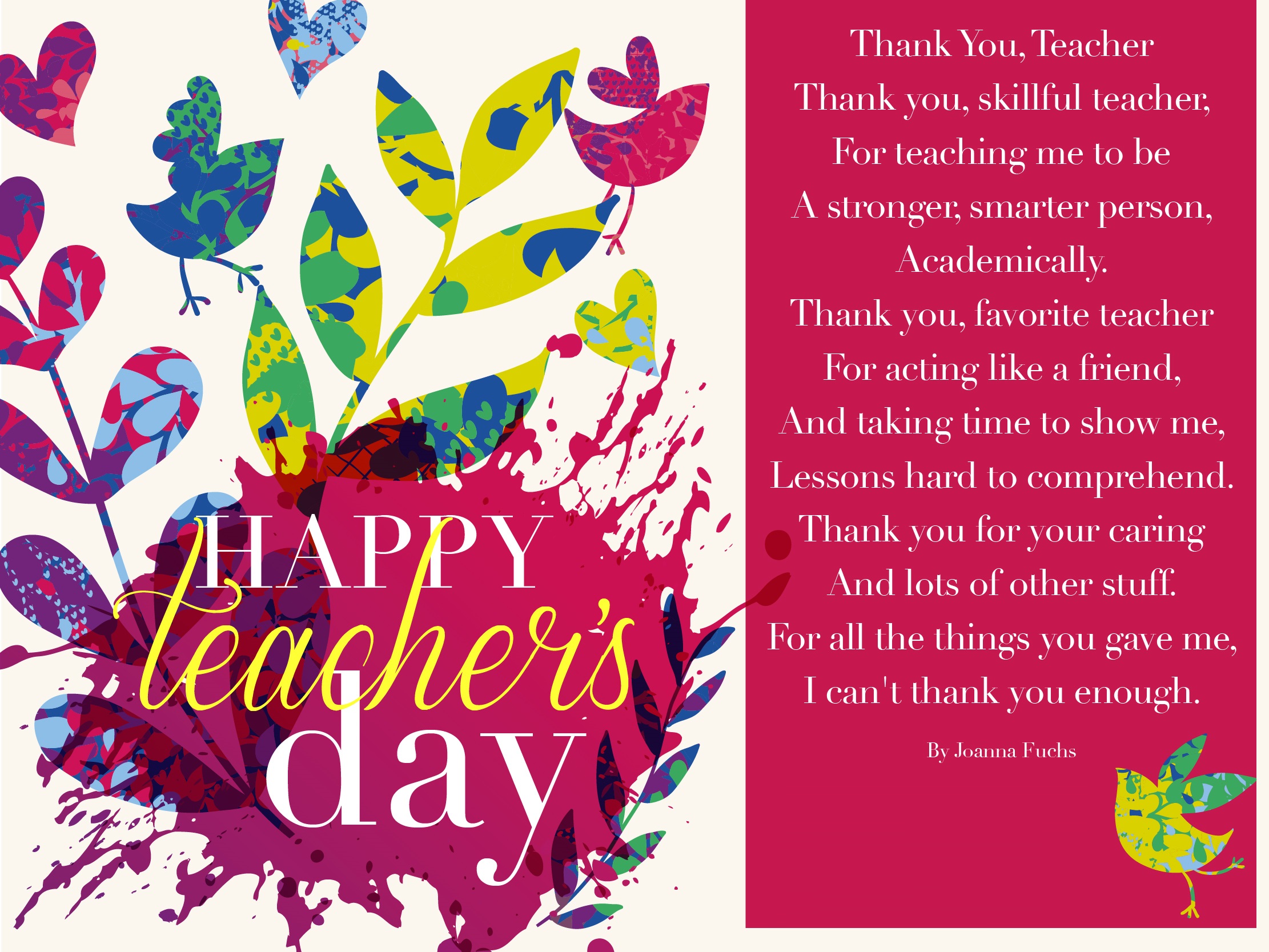 110 Most Beautiful World Teacher Day 18 Greeting Picture Ideas