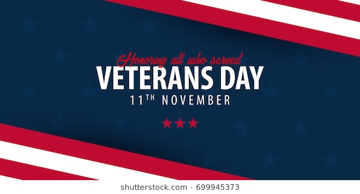 Honoring all who served Veterans Day 11th november card