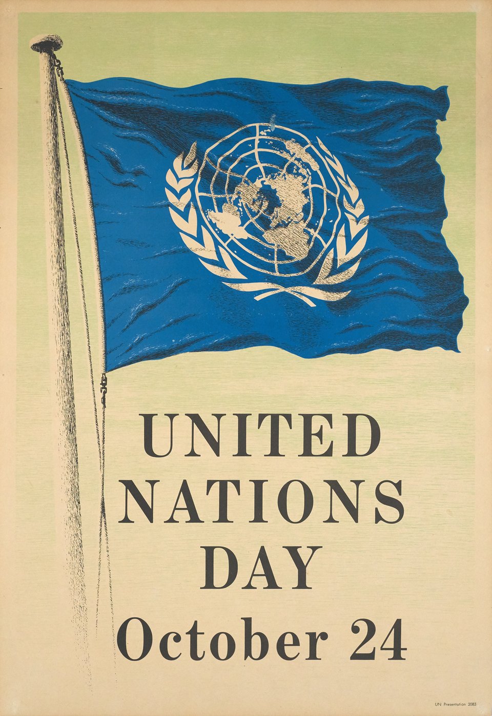 United Nations Day october 24 flag poster