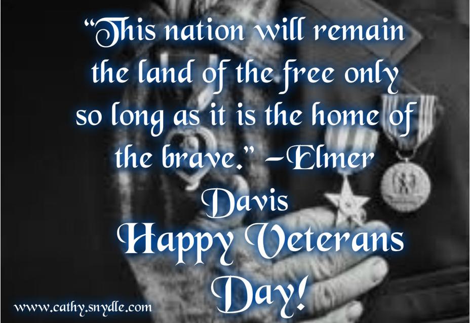 happy Veterans Day elmer davis quote