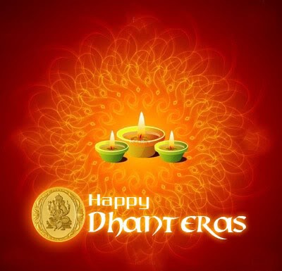 happy dhanteras diyas card