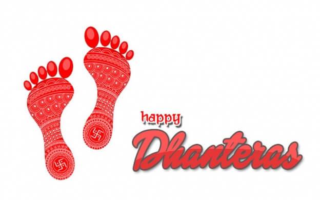 happy dhanteras footprints picture