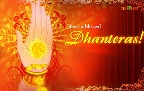 have a blessed dhanteras goddess lakshmi hand