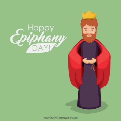 Happy Epiphany day king illustration