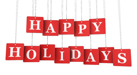 Happy Holidays hanging text picture