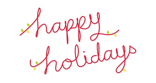 Happy Holidays lettering card