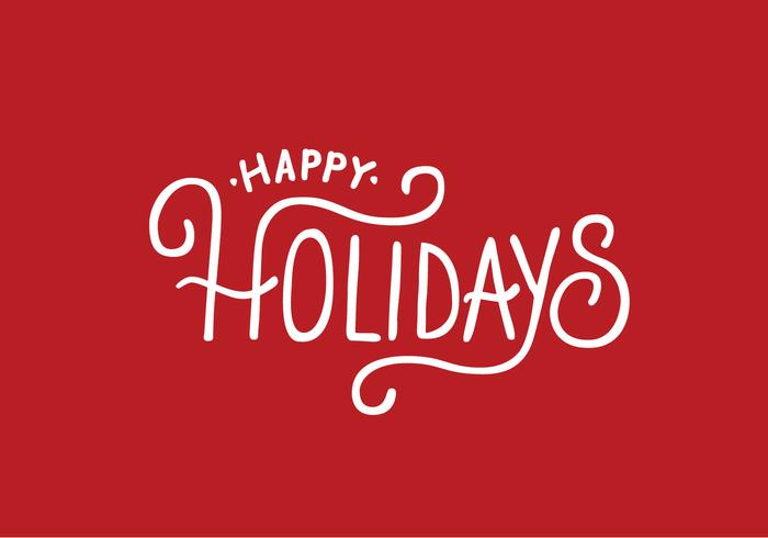 Happy Holidays red background card