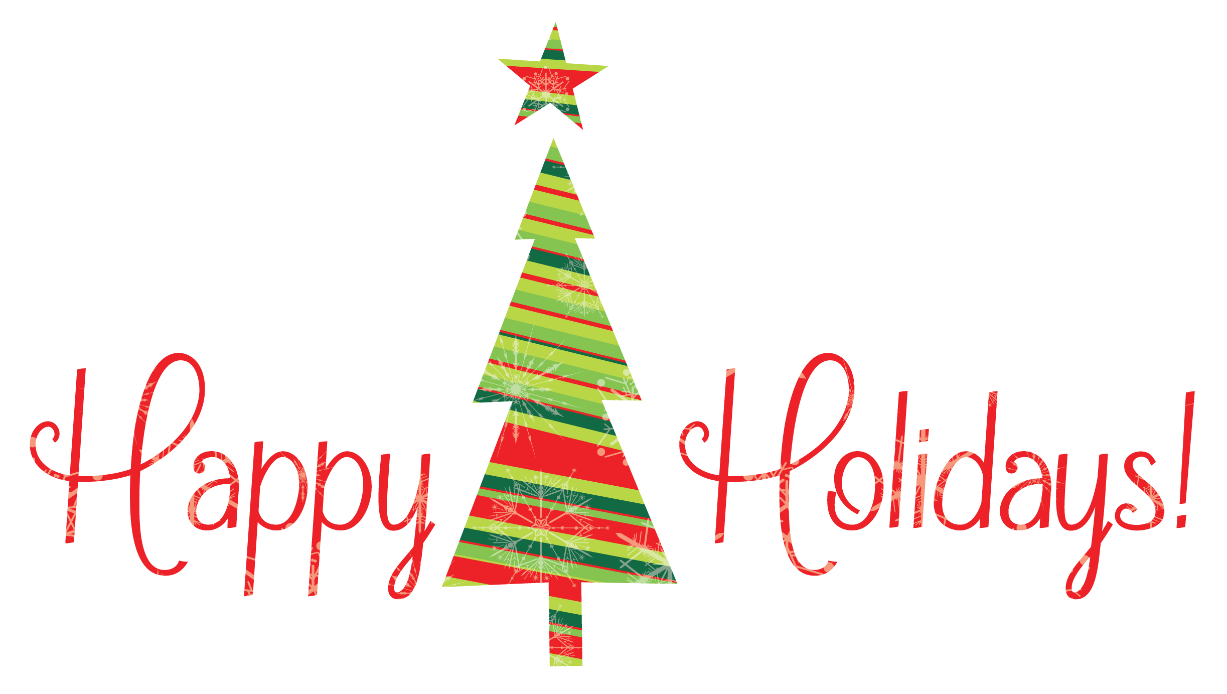 Happy Holidays tree clipart