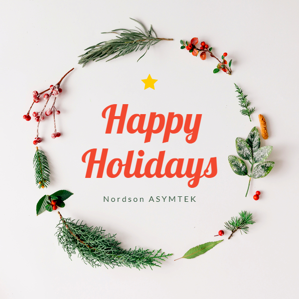 Happy Holidays wreath design