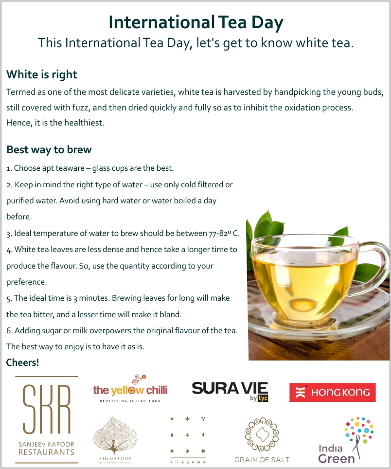 International Tea Day let’s got to know white tea