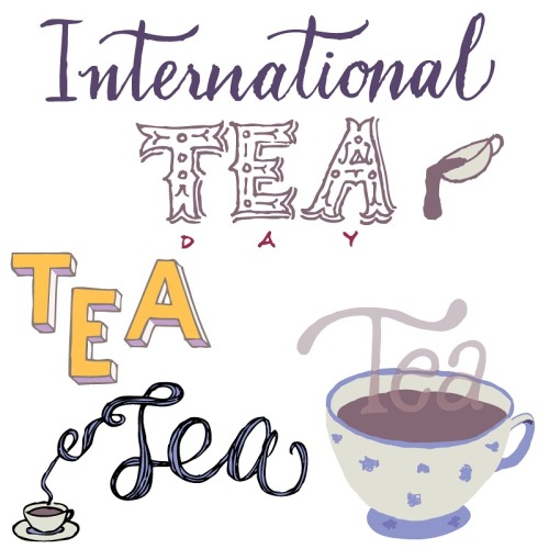 International Tea Day wishes illustration