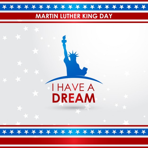 Martin Luther King Jr. day i have a dream statue of liberty illustration