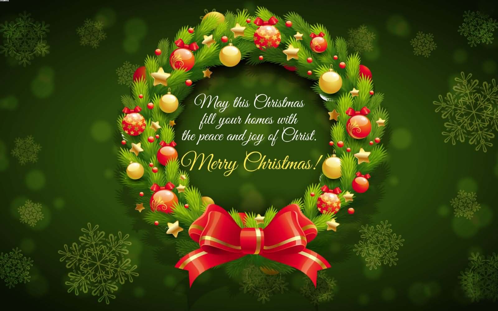 May this christmas fill your homes with the peace and joy of christ Merry Christmas wallpaper