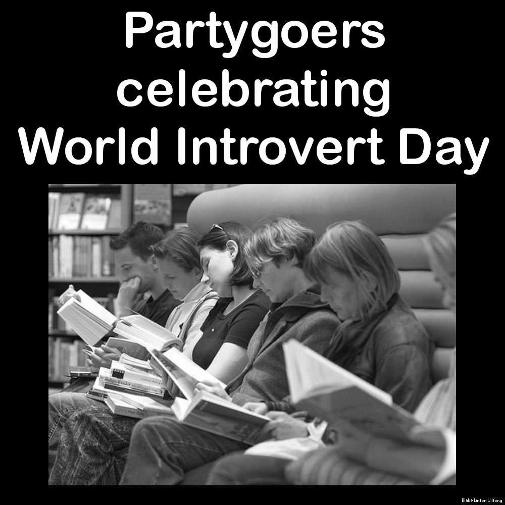 Party goers celebrating World introvert Day