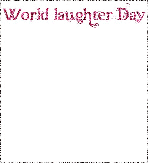 World Laughter Day glitter text