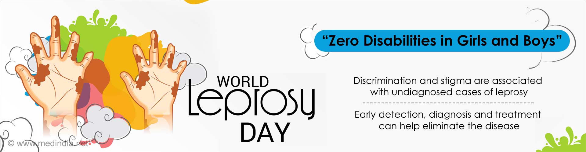 World Leprosy Day zero disabilities in girls and boys